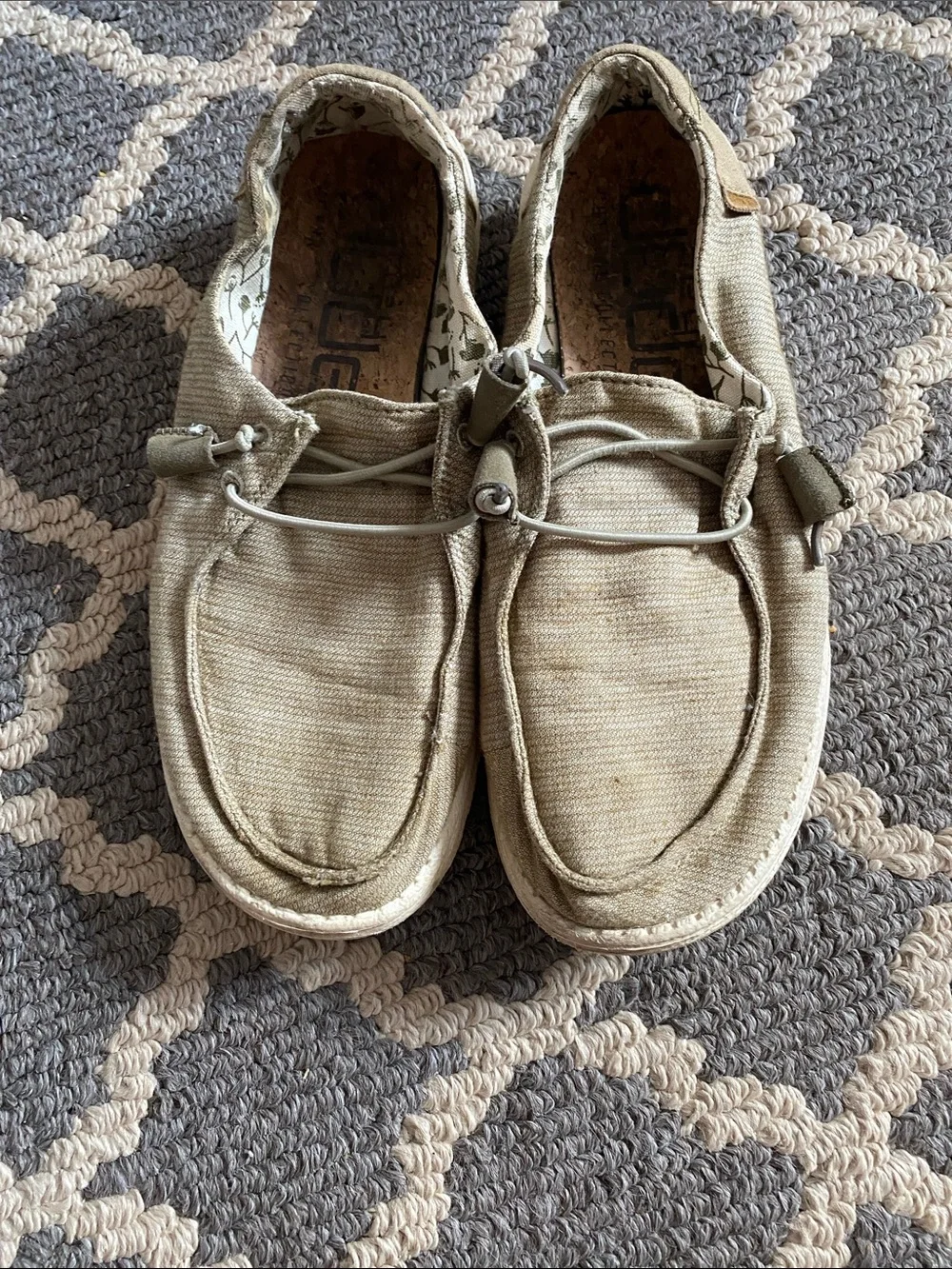 2️⃣ Pairs Hey Dude Women's Slip-On & Lace-Up Flats in Pink and Tan